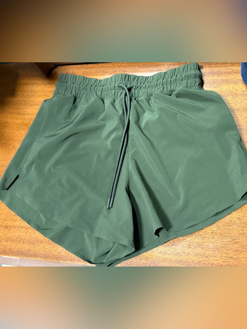 Women’s Drawstring Shorts - Olive Green- Athleta NWOT -Never worn